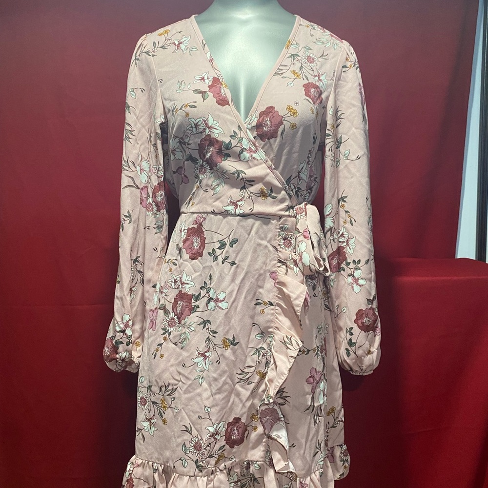 Pink flower covered dress